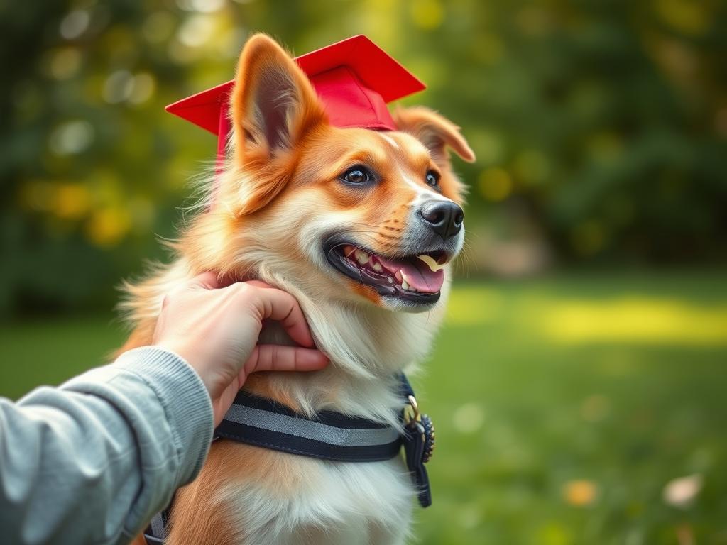 Maître dressant un chien